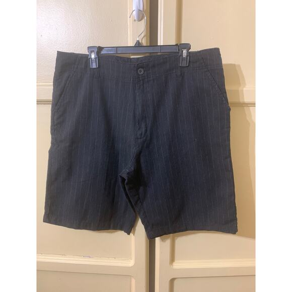 Burnside Mens Shorts Black Stripe Design Size 36 - Picture 2 of 11